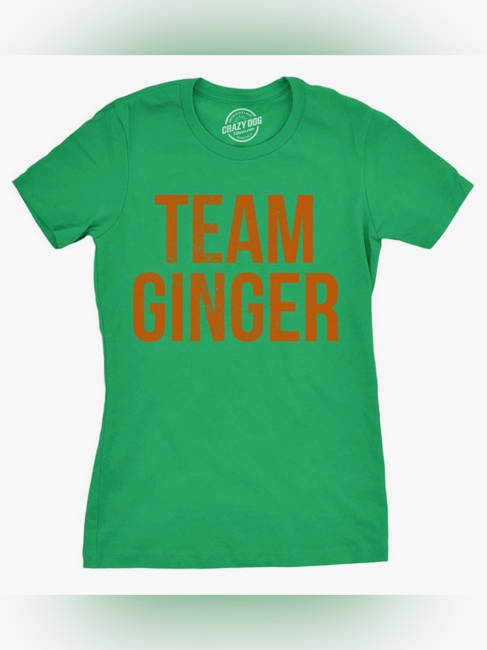 NWOT Team Ginger T-Shirt Women’s size Medium (green/orange)
